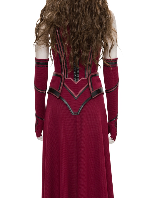 Wanda Vision Scarlet Witch Wanda Django Maximoff Battle Suit Halloween Cosplay Accessories Second Version Red Gloves