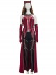 Wanda Vision Scarlet Witch Wanda Django Maximoff Battle Suit Halloween Cosplay Accessories Second Version Red Gloves
