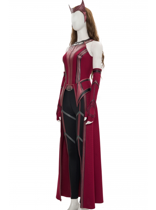Wanda Vision Scarlet Witch Wanda Django Maximoff Battle Suit Halloween Cosplay Accessories Second Version Red Gloves