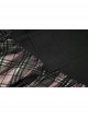 Punk Cotton Splicing Mesh Sweet Pink Plaid Personalized Pocket Decoration Waist Short Skirt