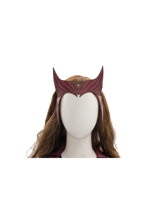 Wanda Vision Scarlet Witch Wanda Django Maximoff Battle Suit Halloween Cosplay Accessories Second Version Red Headgear