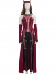 Wanda Vision Scarlet Witch Wanda Django Maximoff Battle Suit Halloween Cosplay Accessories Second Version Red Headgear