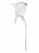 White Plush Sharp Corners Witch Hat Leather Batwing Decoration Punk Hooded Cape Scarf
