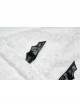 White Plush Sharp Corners Witch Hat Leather Batwing Decoration Punk Hooded Cape Scarf