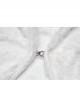 White Plush Sharp Corners Witch Hat Leather Batwing Decoration Punk Hooded Cape Scarf