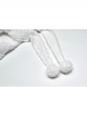 White Plush Sharp Corners Witch Hat Leather Batwing Decoration Punk Hooded Cape Scarf