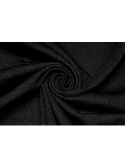 Gothic Dark Personality Black Gradient Jacquard Lace Trim Sexy Waist Irregular Sleeveless Long Dress