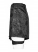 Punk Chinese Style Exquisite Dragon Pattern Jacquard Irregular Detachable Leg Loop Straight Simple Black Skirt