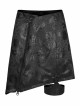 Punk Chinese Style Exquisite Dragon Pattern Jacquard Irregular Detachable Leg Loop Straight Simple Black Skirt
