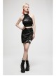 Punk Chinese Style Exquisite Dragon Pattern Jacquard Irregular Detachable Leg Loop Straight Simple Black Skirt