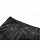 Punk Chinese Style Exquisite Dragon Pattern Jacquard Irregular Detachable Leg Loop Straight Simple Black Skirt