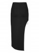 Chinese Style Red Handwritten Ink Print Metal Buttonhole Chain Decoration Personality Asymmetric Punk Slit Skirt