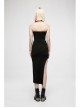 Chinese Style Red Handwritten Ink Print Metal Buttonhole Chain Decoration Personality Asymmetric Punk Slit Skirt