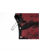 Chinese Style Red Handwritten Ink Print Metal Buttonhole Chain Decoration Personality Asymmetric Punk Slit Skirt
