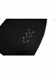 Dark Minimalist Comfortable Straight Knit Sexy Slit Metal Chain Decoration Belt Black Punk Long Skirt