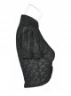 Black Sexy Slim Fit Dark Chinese Style Minimalist Elasticity See-Through Fabric Hollow Metal Buckle Design Vest