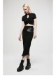 Black Sexy Slim Fit Dark Chinese Style Minimalist Elasticity See-Through Fabric Hollow Metal Buckle Design Vest