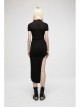 Black Sexy Slim Fit Dark Chinese Style Minimalist Elasticity See-Through Fabric Hollow Metal Buckle Design Vest