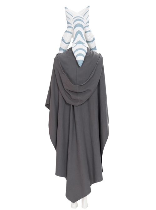 The Mandalorian Season 2 Ahsoka Tano Halloween Cosplay Costume Gray Cloak