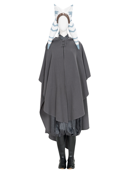 The Mandalorian Season 2 Ahsoka Tano Halloween Cosplay Costume Gray Top