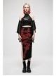 Punk Chinese Style Exquisite Dragon Pattern Jacquard Stitching Chiffon Carved Pendant Cross Straps Sleeves