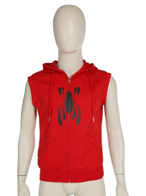 Spider-Man Homecoming Spider-Man Peter Parker Halloween Cosplay Costume Sleeveless Hoodie