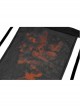 Punk Black Red Chinese Style Keel Embroidered Chiffon Fringed Hem Trim Knight Veil