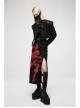 Punk Chinese Style Metal Stereoscopic Carving Dragon-Shaped Adjustable Buckle Decoration PU Leather Black Female Belt