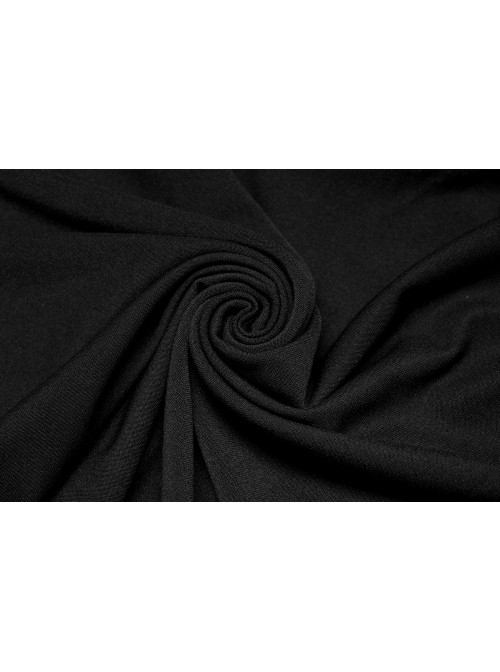 Dark Gothic Black Red Gradient Inkjet Jacquard Lace Trim Knitted Fabric Slip Dress