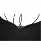 Dark Gothic Black Red Gradient Inkjet Jacquard Lace Trim Knitted Fabric Slip Dress