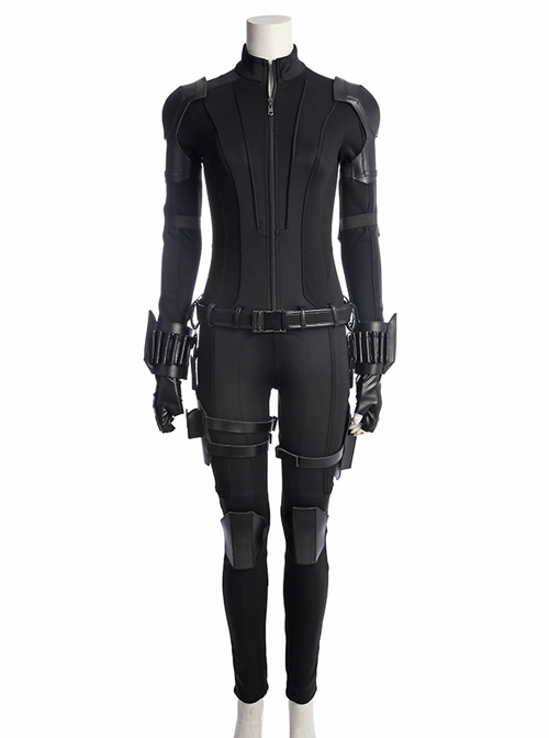 Avengers Infinity War Black Widow Same Black Bodysuit Halloween Cosplay Costume Bodysuit