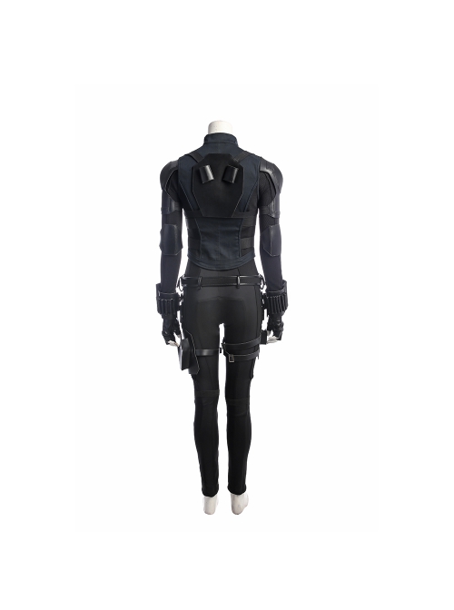 Avengers Infinity War Black Widow Same Black Bodysuit Halloween Cosplay Accessories Holsters Shoulder Guards Back Armor And Belt