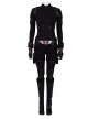 Avengers Endgame Black Widow Natasha Romanoff Black Battle Suit Halloween Cosplay Costume Black Bodysuit