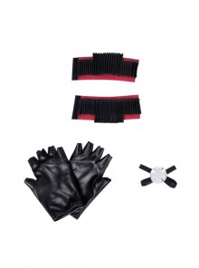 Avengers Endgame Black Widow Natasha Romanoff Black Battle Suit Halloween Cosplay Accessories Gloves And Hand Ring And Wrist Guards
