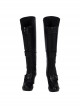 Avengers Endgame Black Widow Natasha Romanoff Black Battle Suit Halloween Cosplay Accessories Black Boots