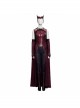 Wanda Vision Scarlet Witch Wanda Django Maximoff Battle Suit Halloween Cosplay Costume Red Cloak