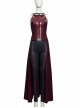 Wanda Vision Scarlet Witch Wanda Django Maximoff Battle Suit Halloween Cosplay Costume Red Top