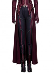 Wanda Vision Scarlet Witch Wanda Django Maximoff Battle Suit Halloween Cosplay Costume Black Pants