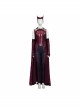 Wanda Vision Scarlet Witch Wanda Django Maximoff Battle Suit Halloween Cosplay Costume Black Pants