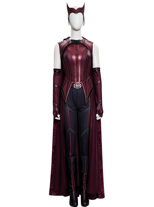 Wanda Vision Scarlet Witch Wanda Django Maximoff Battle Suit Halloween Cosplay Accessories Black Boots