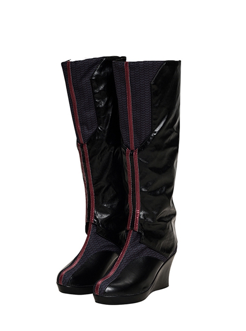 Wanda Vision Scarlet Witch Wanda Django Maximoff Battle Suit Halloween Cosplay Accessories Black Boots