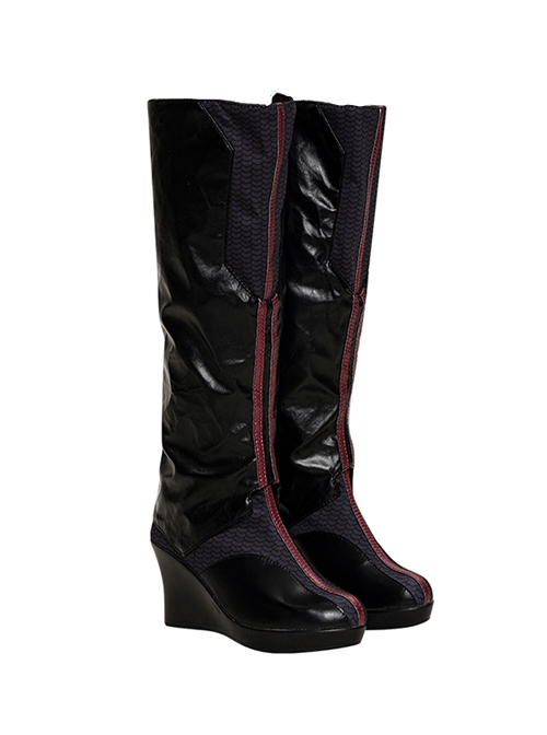 Wanda Vision Scarlet Witch Wanda Django Maximoff Battle Suit Halloween Cosplay Accessories Black Boots