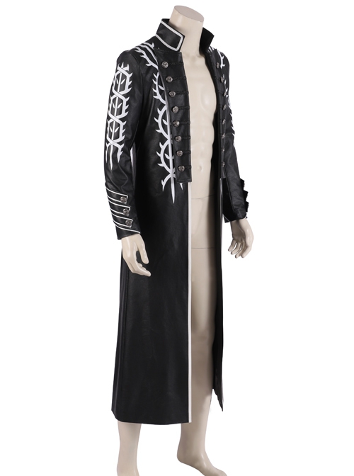 Devil May Cry 5 Vergil Black Windbreaker Suit Halloween Cosplay Costume Black Windbreaker