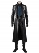 Devil May Cry 5 Vergil Black Windbreaker Suit Halloween Cosplay Costume Black Windbreaker