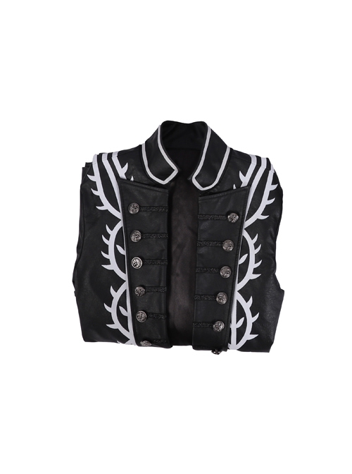 Devil May Cry 5 Vergil Black Windbreaker Suit Halloween Cosplay Costume Black Windbreaker