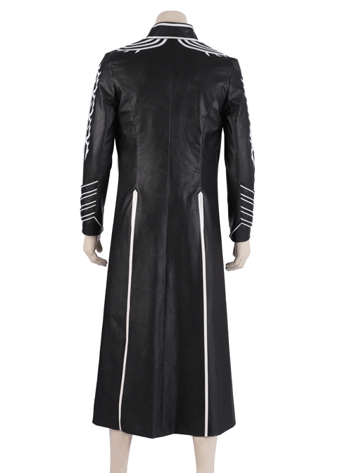 Devil May Cry 5 Vergil Black Windbreaker Suit Halloween Cosplay Costume Black Windbreaker