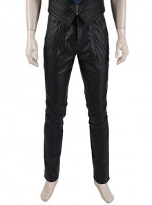 Devil May Cry 5 Vergil Black Windbreaker Suit Halloween Cosplay Costume Black Pants