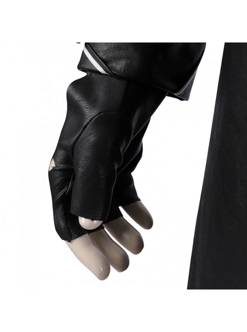 Devil May Cry 5 Vergil Black Windbreaker Suit Halloween Cosplay Accessories Black Gloves