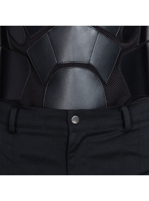 The Batman Bruce Wayne Black Battle Suit Halloween Cosplay Costume Black Pants