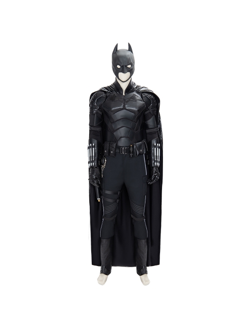 The Batman Bruce Wayne Black Battle Suit Halloween Cosplay Costume Black Pants